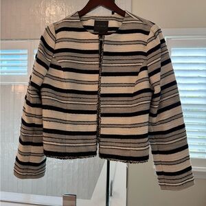 The Limited Navy and White Striped Blazer